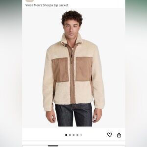 VINCE MENS SHERPA JACKET SIZE M